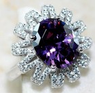 6CT  Amethyst 925 Sterling Silver Ring Sz 6 U4-7 — photo 2