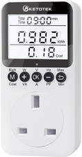 KETOTEK Power Meter Plug Electric Usage Monitor, Energy Monitor with Backlight 