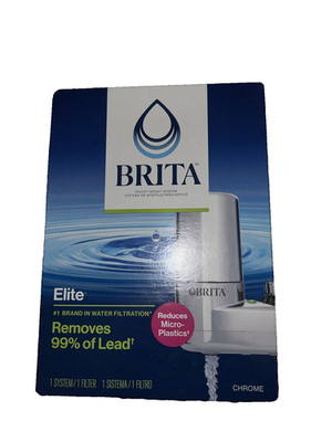 NEW BRITA Faucet Elite Chrome Replacement Filter 2-Pack Remove 99% of Lead