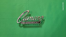 1968 - 69 Camaro By Chevrolet Header Panel Rear Deck Lid Trunk Emblem. 1968 - 69 Camaro By Chevrolet Header Panel Rear Deck Lid Trunk Emblem.