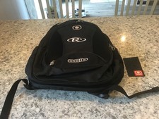 NEW W/TAG OGIO Multi Pack Black Backpack w/ Media Pockets R on Front