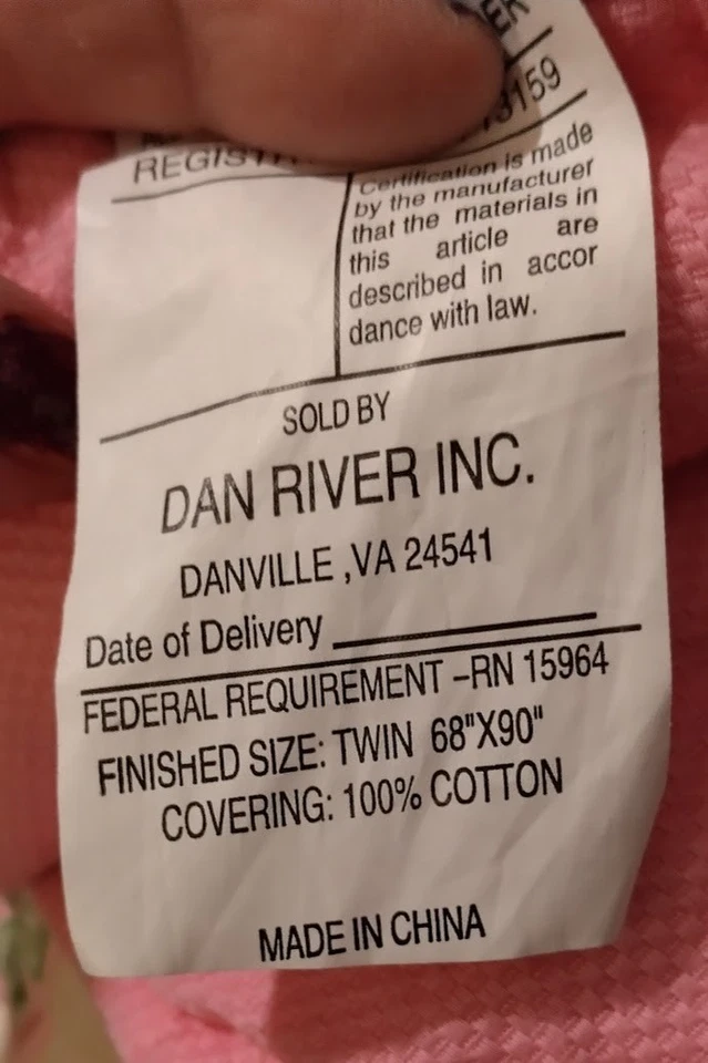 Manta Edredón Lily Pulitzer Doble Rosa Niñas Retazos Verde Libélula Foto 4 de 4