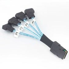 Mini SAS SFF-8087 36Pin to 4X SATA Male Server Hard Drive High Speed Data Cable