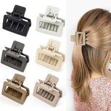 Medium Small Claw Hair Clips for Women Girls, 1 Count Pack of 6 , Warm color