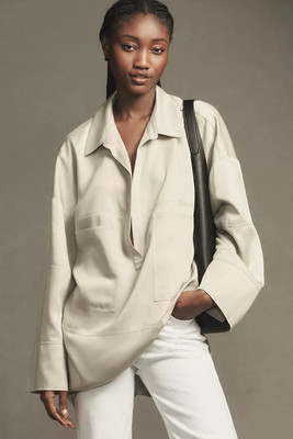 Mare Mare Oversized Shirt Tunic Anthropologie Light Green  NWT  $150.