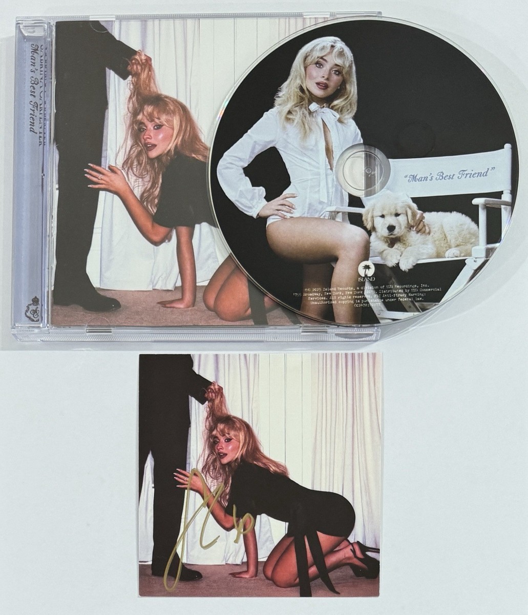 SIGNED Sabrina Carpenter Man's Best Friend Sexy Cover Photo & CD