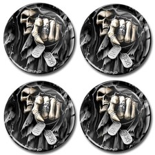 4 x 65mm 3D Stickers for Wheel Center Hub Caps Cover A 1365