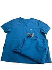 Figs Men s Scrub Sets XL Alps Blue Chisec Top Tansen Jogger Scrub Pants PO 1652