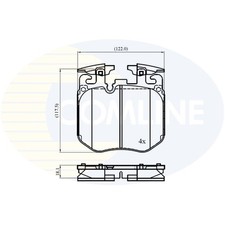 Brake Pads Set For BMW 8 Series F92 G15 840i Comline Front 34106883510