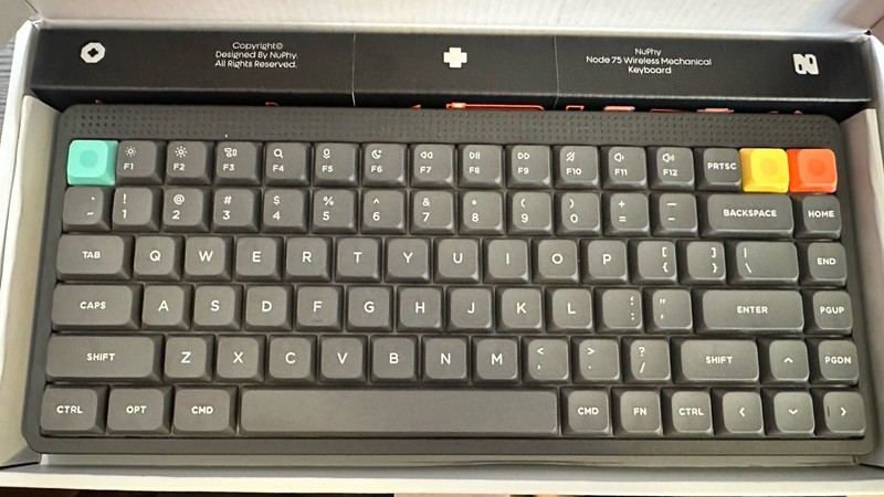 NuPhy Node75 Wireless Mechanical Keyboard, Hot Swappable Low Profile Brown Nano