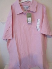 Goodfellow  Co Slub Jersey Polo Performance Mens Golf Shirts Pink Size L