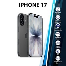 (New) Apple iPhone 17 5G iOS Mobile Phone (8GB+256GB/BLACK/Dual SIM/Unlocked)