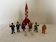 Ensemble Figurine Tintin De 1986, Fusée Aroutchef Figurine Officiel