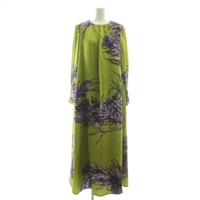 Terma TELMA 22AW LOOK17 Dress Maxi Long Sleeve 34 Green AT Used db4cf1ac9acb7809