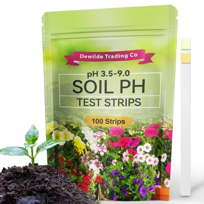 Soil pH Paper Test Kit   100 Tester Strips (3.5-9 Range)   Use for T