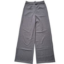 Nasty Gal Collection Grey Wide Leg High Waisted Trousers Pants Size 6 US 10 UK