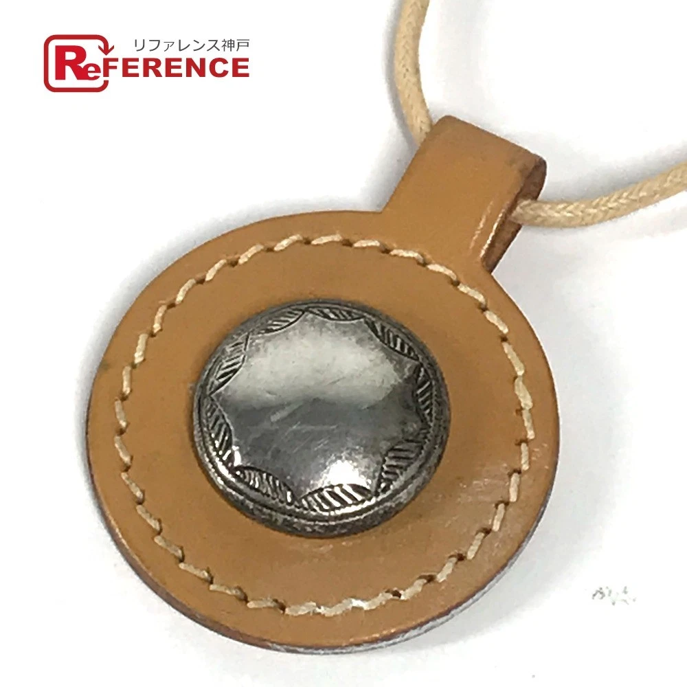 HERMÈS Collana Hermes Touareg Accessori Pelle Cher Ciondolo Unisex Beige Usata