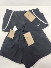 LOT 2 Nike Dri-Fit Sprinter Shorts Size Medium Girl's Black Lined DA 1019 