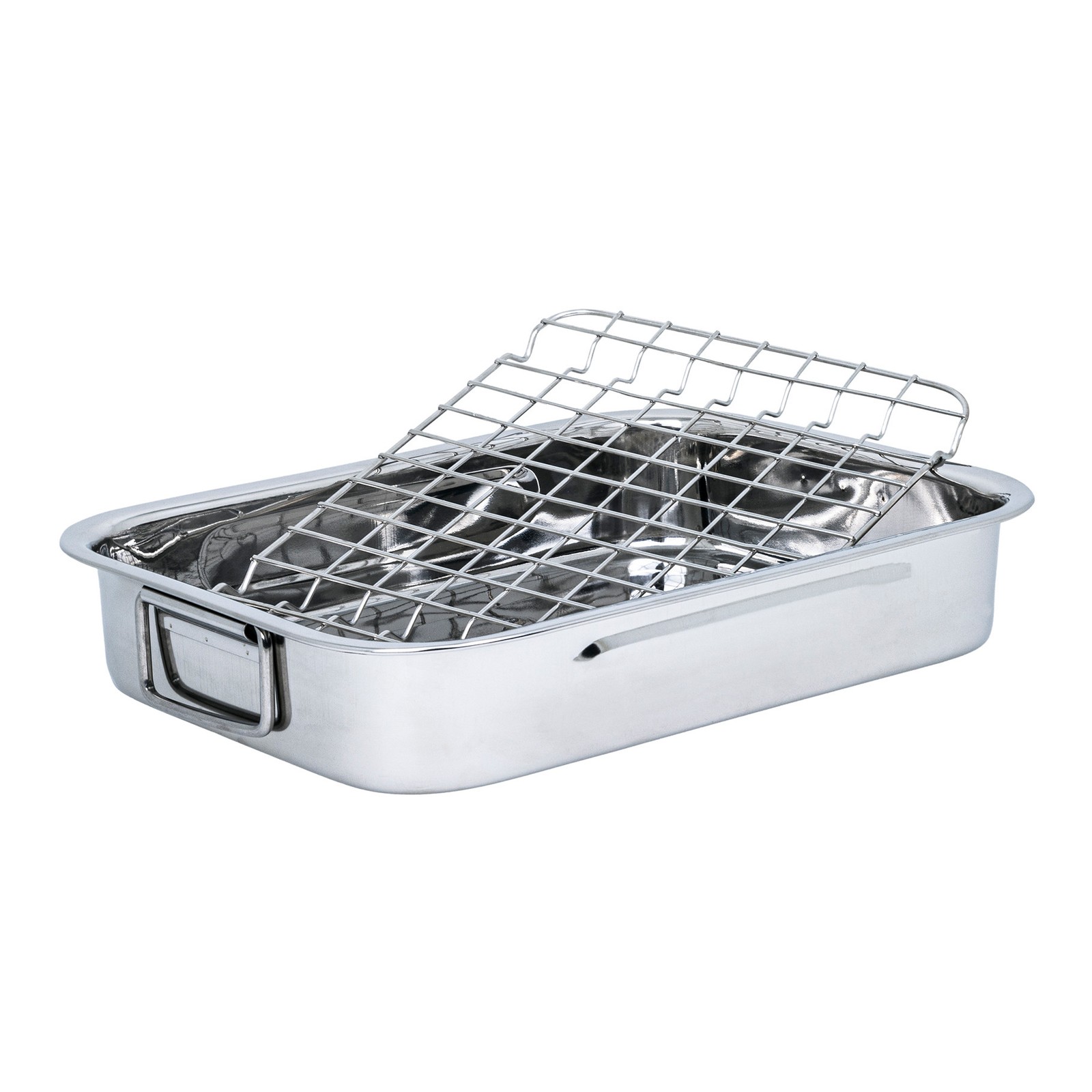 Grill- Auflaufform mit Grillrost Maße: ca. 32 x 24cm Edelstahl Backofen