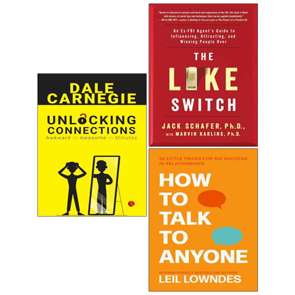 Unlocking Connections,Like Switch,How to Talk to Anyone 3 Books Collection Set