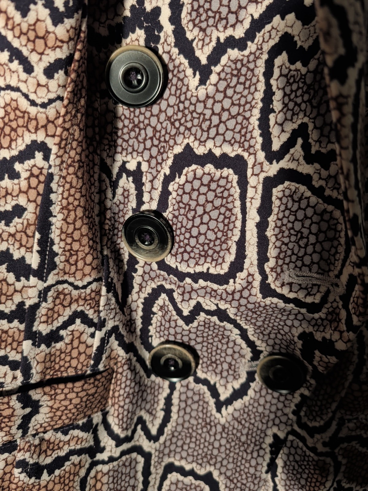 Cabi Jacket/Blouse Combo Size S Python Print Long… - image 4