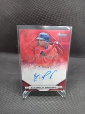 2023 Bowman Sterling Eddinson Paulino Red Refractor Auto # 5/5 