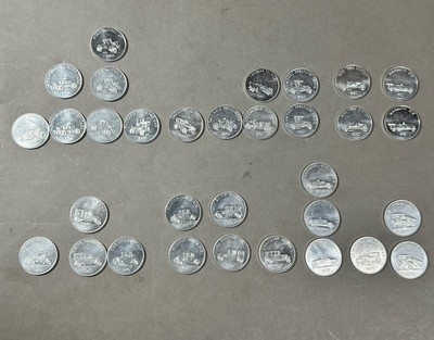 Vintage Sunoco Sun Oil Co. Antique Cars Token Coins Collectibles Lot of 32