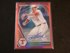 2021 Prizm Draft Red Hyper Prizm TY MADDEN SP RC Rookie AUTO! TIGERS!