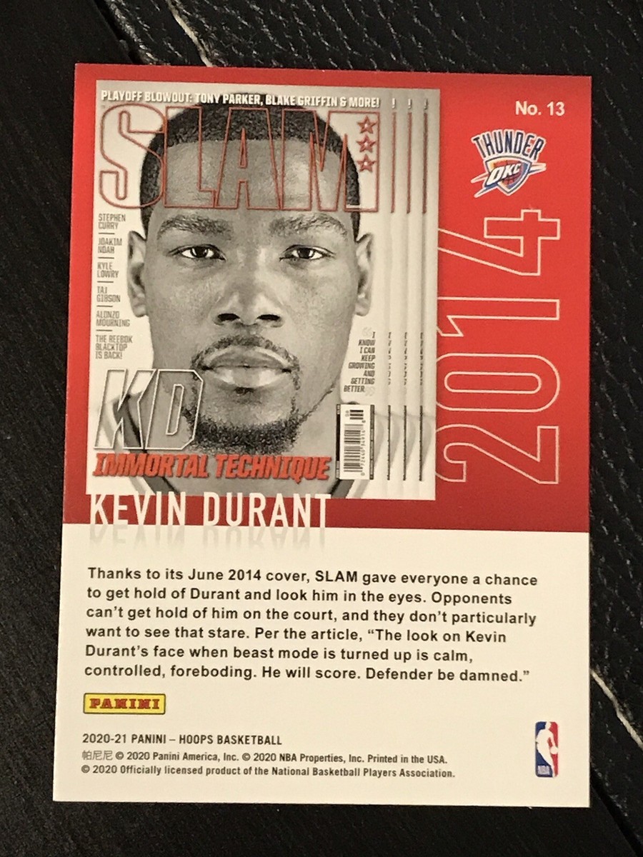 KEVIN DURANT 2020-21 Panini NBA Hoops SLAM Magazine insert