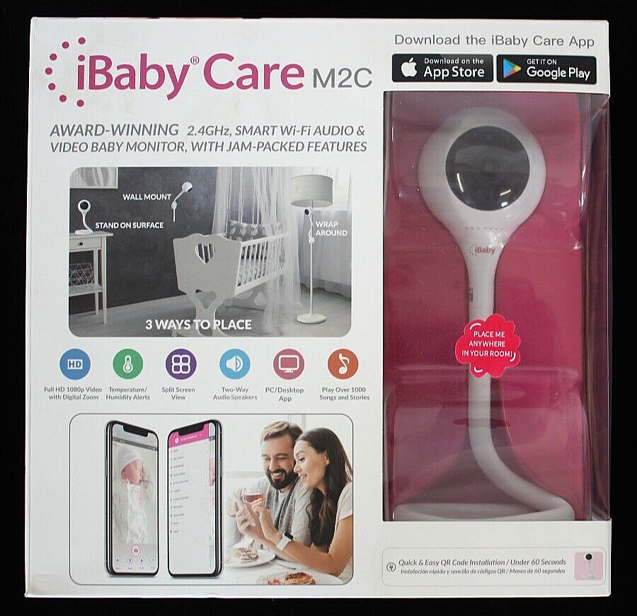 iBaby M2C Care Full HD Baby Monitoring Camera White [SEALED]
