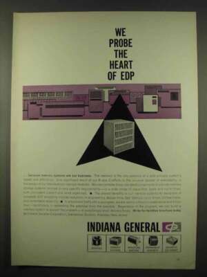 1962 Indiana General Ad - We Probe the Heart of EDP
