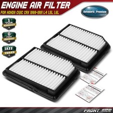 2x Engine Air Filter for Honda Civic CRX 1988-1991 1.5L 1.6L 17220PM7000 A34487