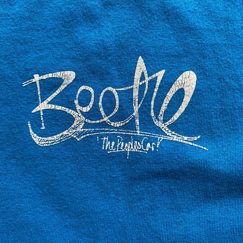 Vintage VW Beetle The Peoples Car T-Shirt -Blue-XL- Screen Stars - Single Stitch - Picture 3 of 14