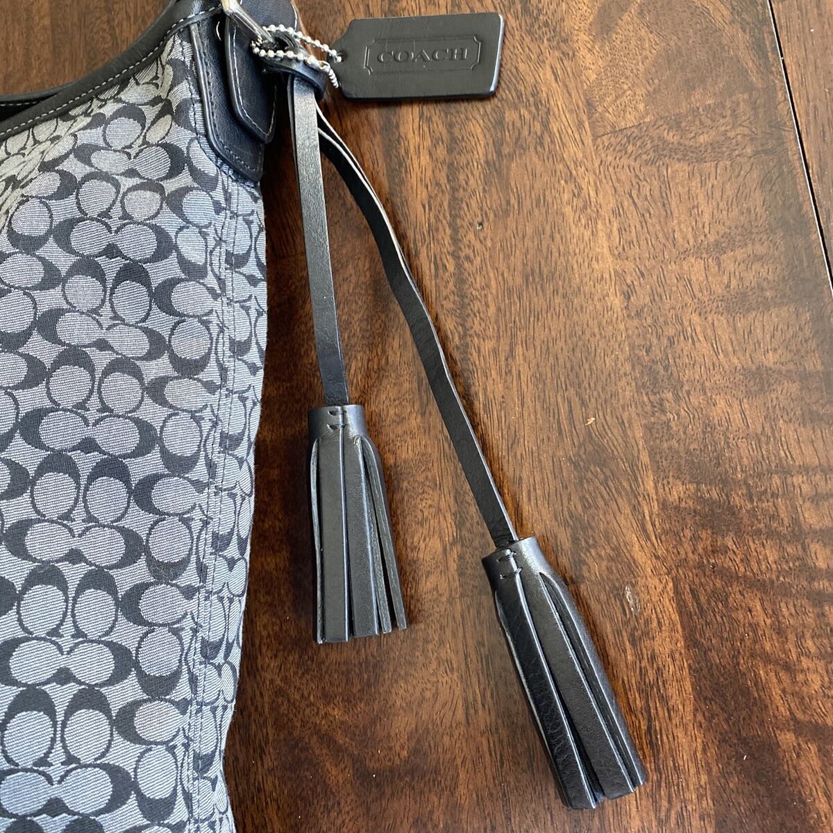 Coach Legacy 19918 Black Gray Signature Stripe Jacquard Coach Legacy 19918 Black Gray Signature Stripe Jacquard