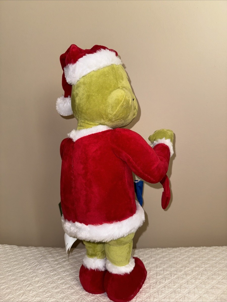 New The Grinch Door Greeter Holding Colored Stockings Plush Dr