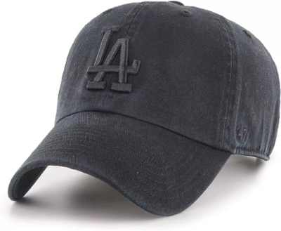 '47 Brand Los Angeles Dodgers All Black Clean Up Adjustable Hat – Officially Licensed MLB Cap 5 thumbnail image