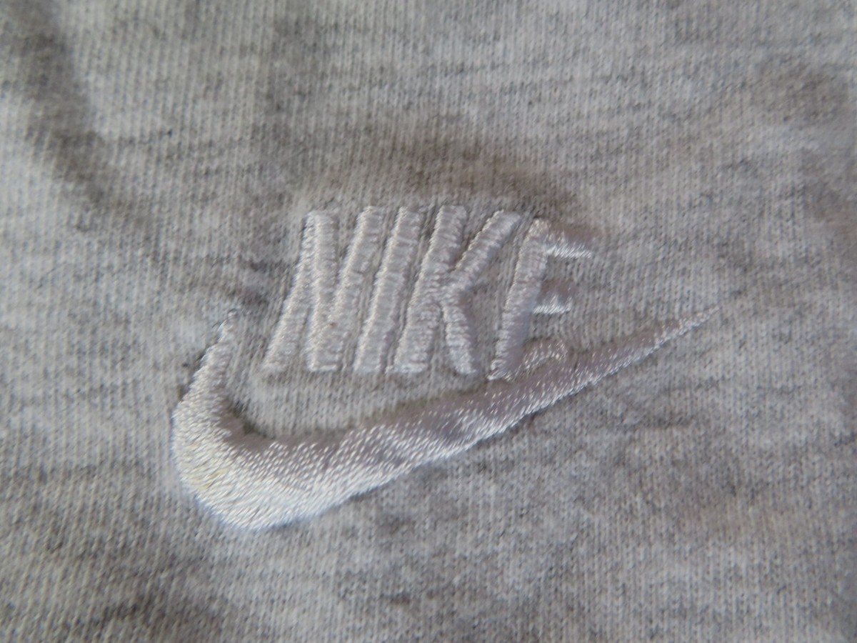 Vintage Silver RED Nike Tag Label - NIKE Embroidered 