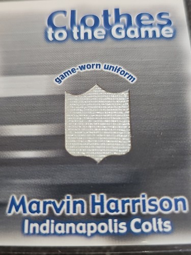 2001 Fleer Premium Clothes to the Game Marvin Harrison HOF Colts π π΄ - Foto 2 di 4