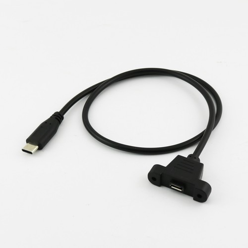 1x USB Micro Female to USB 3.1 Type C Male Panel Mount Data Charging Cable 1.5ft - 第 7/8 張圖片