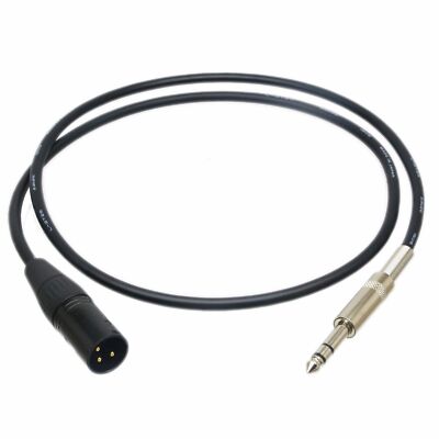 DIY Unbalanced Leads L-2T2S Canare XLR-M 3Pin to 6.35mm 1/4 TRS male Audio cable