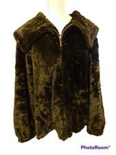 Reduced Centigrade Beautiful Black Faux Fur Coat/jacket Size 3xl
