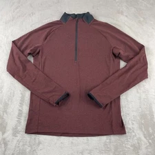 REI Co-op Active Pursuits Half-Zip Shirt Men Medium Heather Red Performance Hike