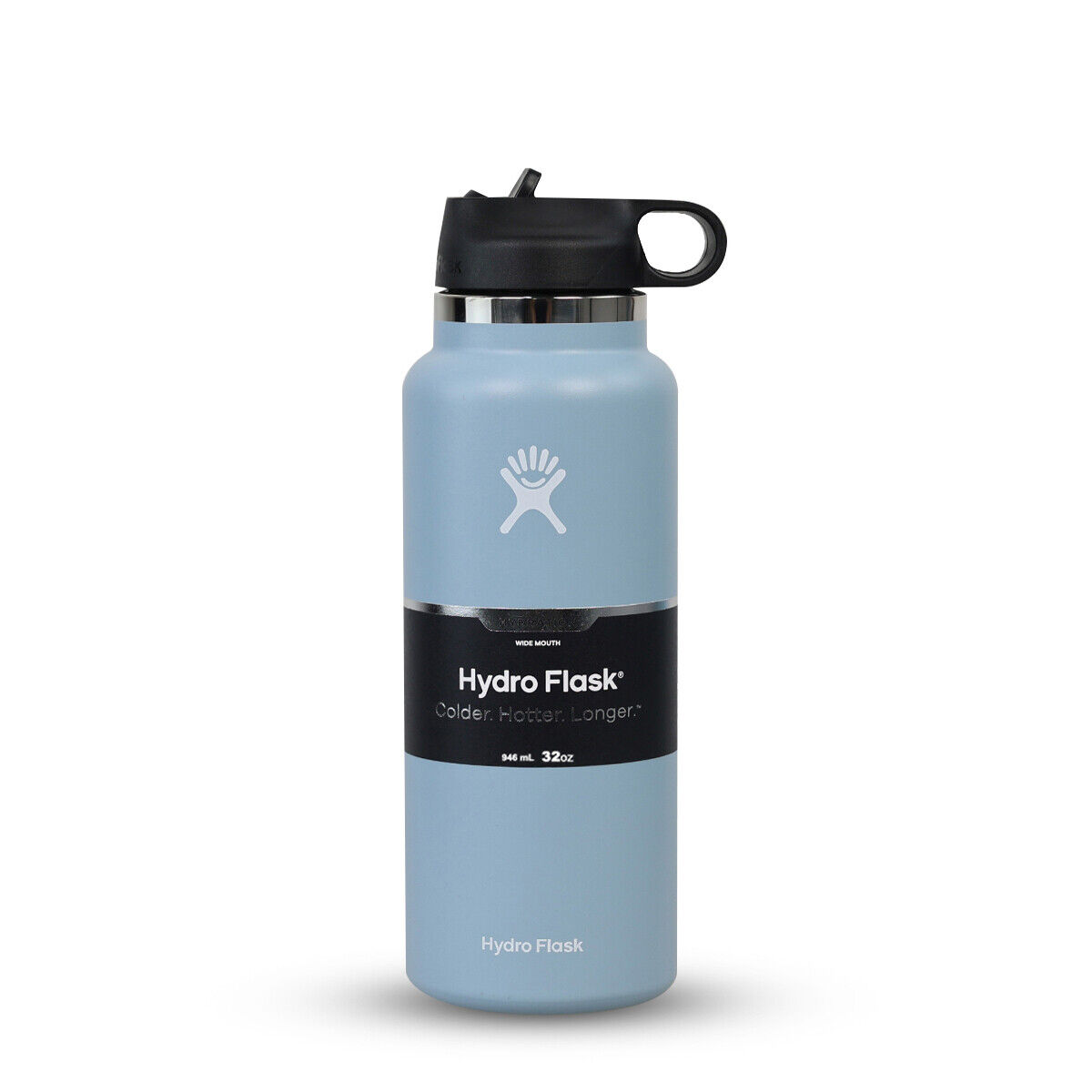 Hydro Flask 32 Oz Water Bottle Wide Mouth Straw Lid