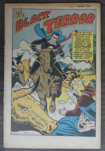 Black Terror #13 * Alex Schomburg Crossing Guard Cover (1946) 2 COMICS! *LESEN* - Bild 8 von 11