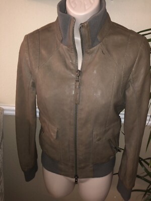 Mackage Lambs Leather Bomber Moto Biker Jacket. Sz S P.$660