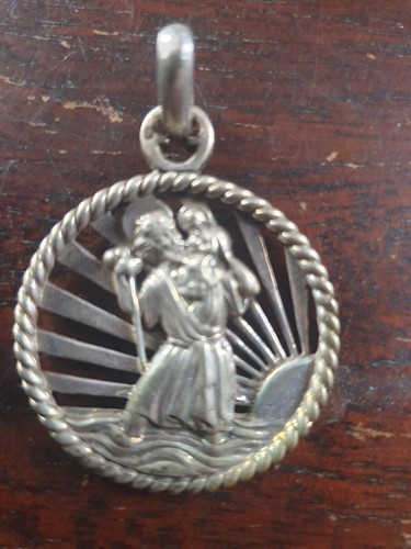Pendentif Ancien Saint Christophe - Bijou Vintage De Protection (Réf. 116-25/A1-83)