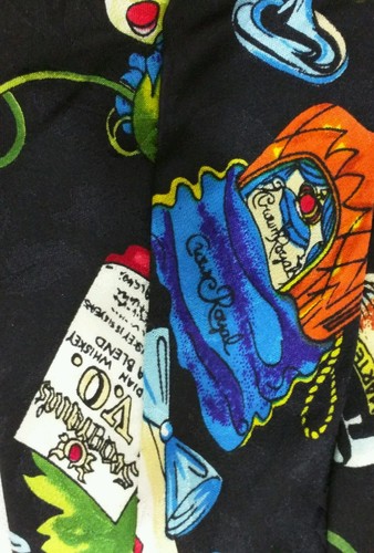 NICOLE MILLER 100% Silk Seagrams Crown Royal Captain Morgan Tie Rare 1993 - Picture 5 of 6