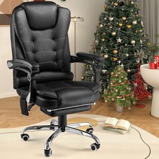 Bürostuhl Ergonomischer Chefsessel Schreibtischstuhl mit Liegefunktion Fußstütze