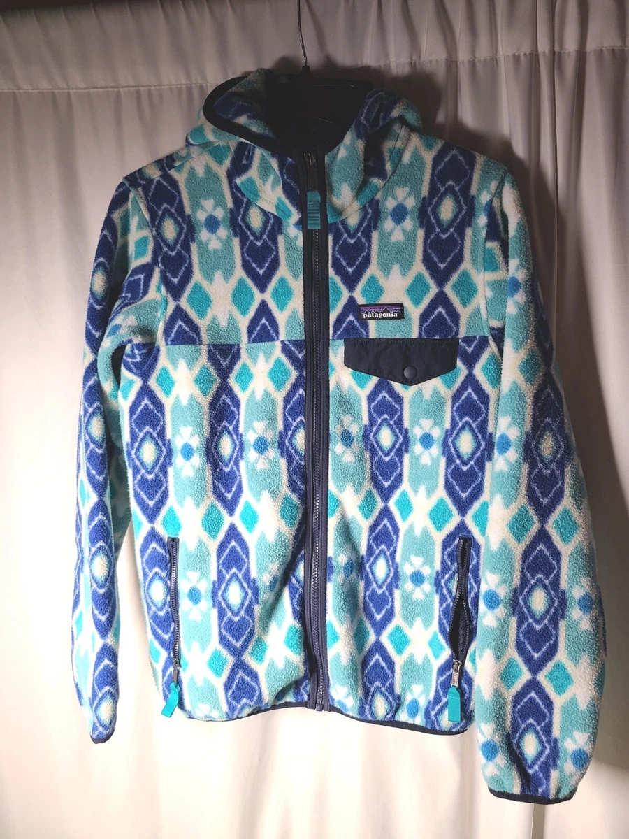 Womens PATAGONIA Synchilla Aztec Tribal Full Zip Fleece Jacket Hoodie Medium
