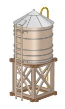 N Scale Rooftop Water Tank Kit  small  568 